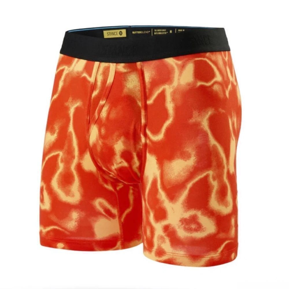 New Stance Boxer Brief Shorts Butter Blend Orange/Yellow Dye on Dye S (30"-32")